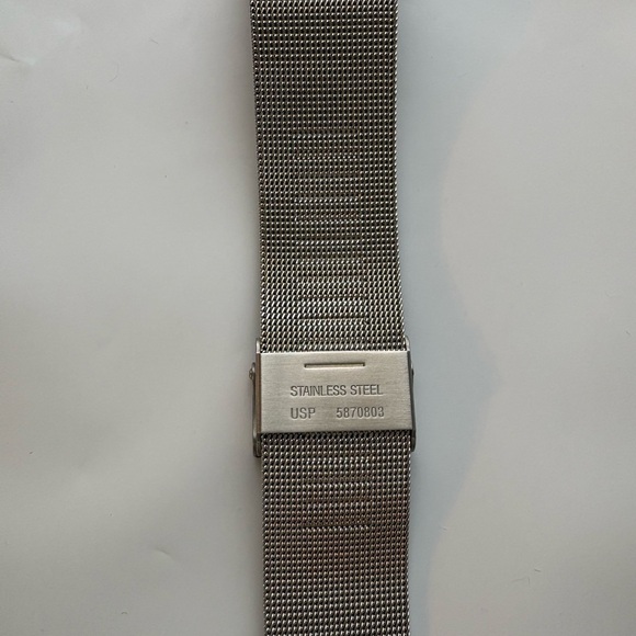 Skagen Stainless Steel Mesh Watch White Dial Date 24-Hour - Picture 8 of 10